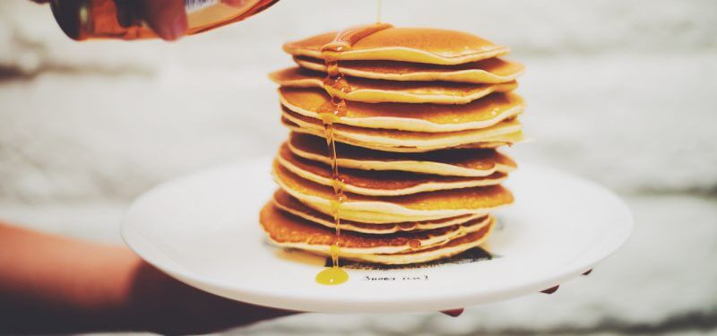 Full stack of pancakes